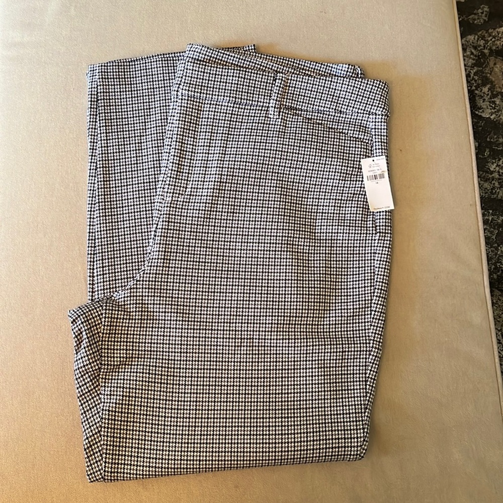 BNWT OLD NAVY BLUE HOUNDSTOOTH PIXIE PANTS SZ 16